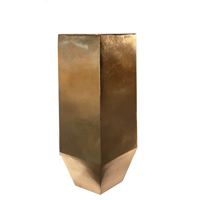 
Unique design Metal finished Polyresin tall floor vases for outdoor or indoor decoration 