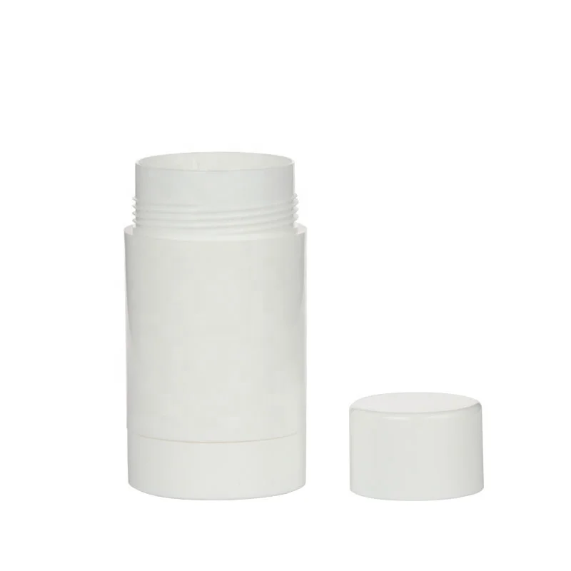 
75g Recyclable PP Plastic White Stick Deodorant Container Packaging 2.54oz Cosmetic Tubes Deodorant for Sun Stick Bottle, Lotion 