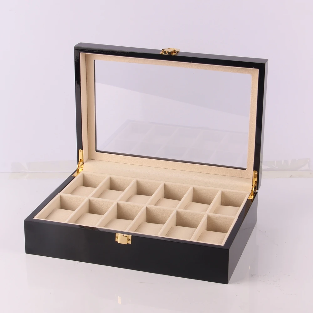 
High Quality Handcrafted Luxury Watch Box High Quality Black Watch Box 