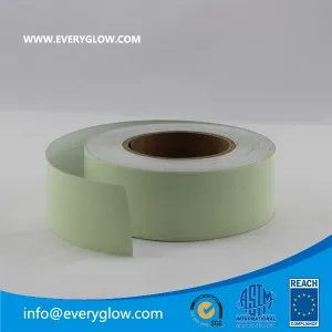 2018 hot sale glow in the dark sticker 50mm width 25m length 8hours glow in the dark