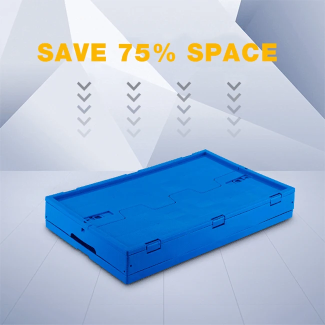 
Big lots storage heavy duty industrial stackable folding plastic bulk container 