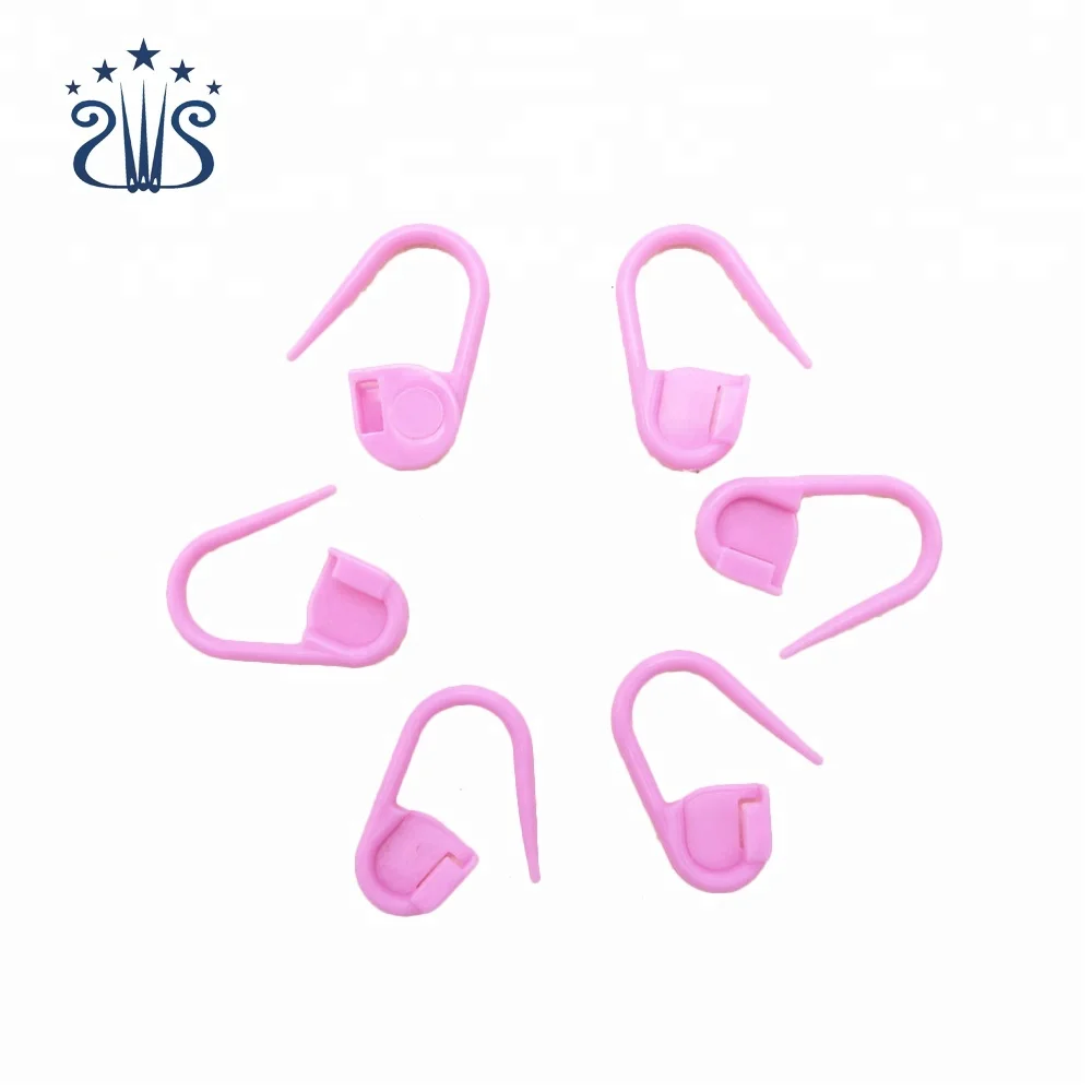 Multicolor Plastic Small Locking Stitch Markers Knitting Stitch Counter Needle Clip with Round Storage Box