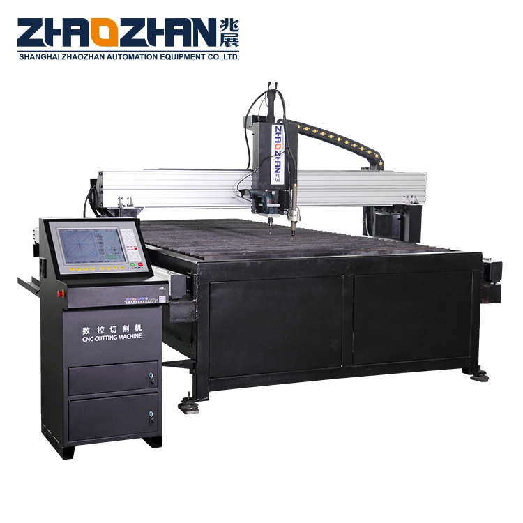 cnc plasma cutting machine with cutting table for metal cutting