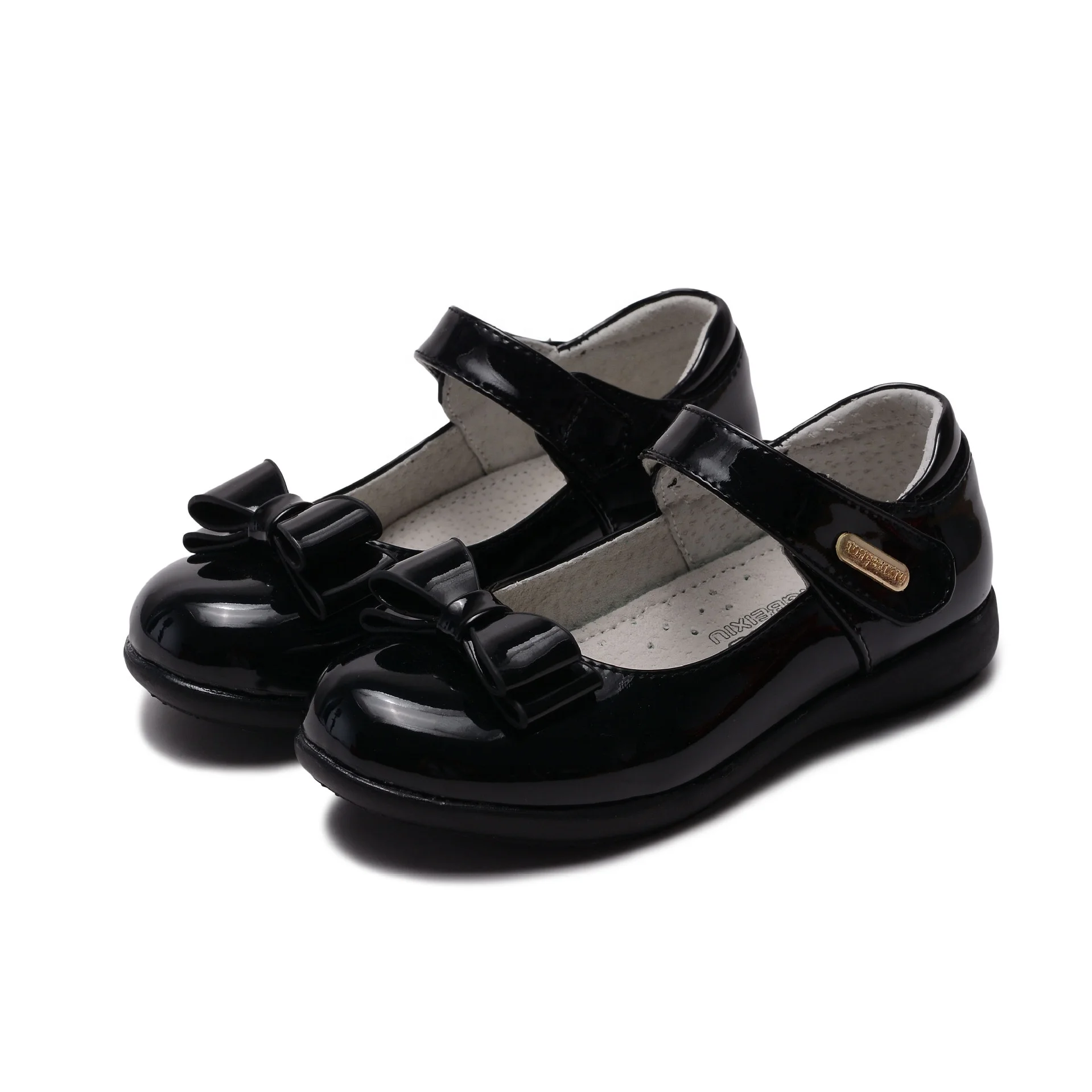 Itec wholesale oem children kids leather school uniform shoes for girl