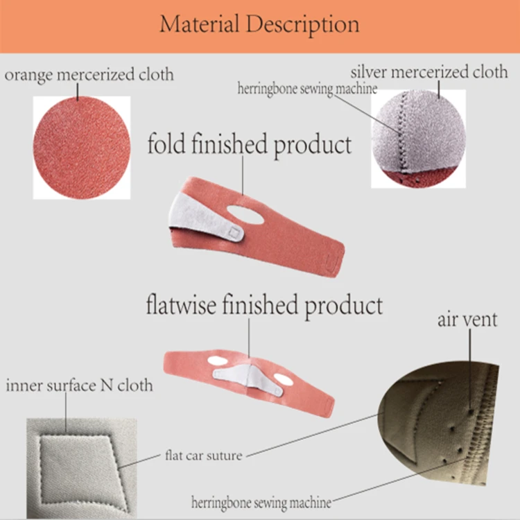 hot sale Neoprene anti-aging chin up lift orange face slimmer band face slimming belt V face mask lift belt for women