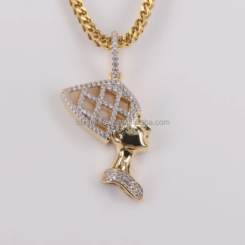 
2017 Hip Hop Egyptian Queen Charm Pendant with diamond 