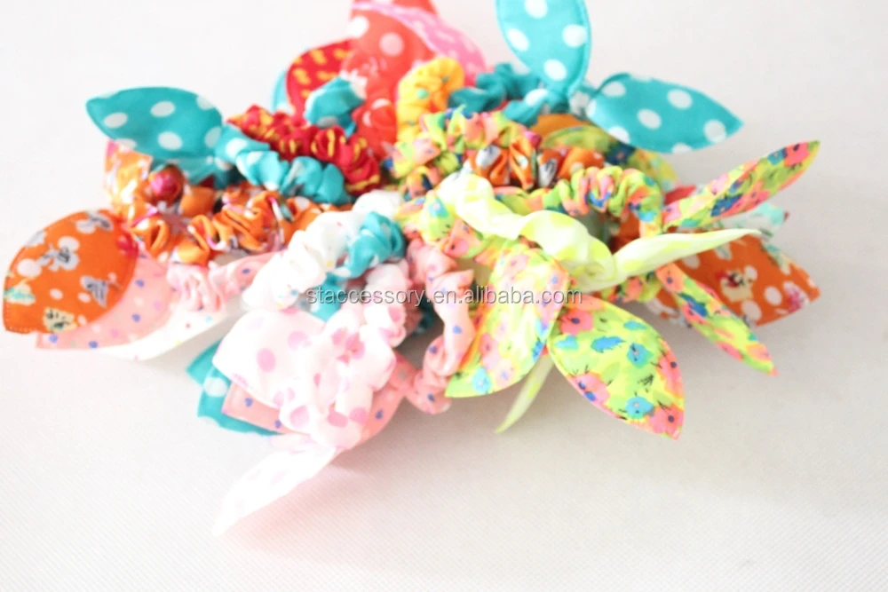 bunny rabbit ear Fashion wave point spot small flower hair rope hair ring hair band head band headband