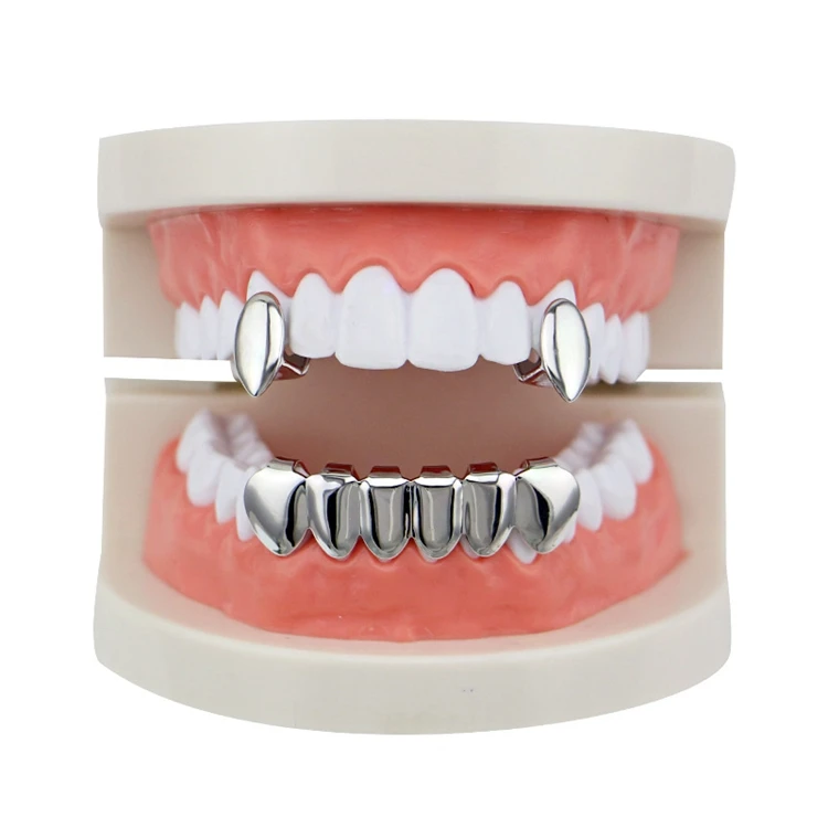Hiphop Top Teeth Grillz Gold