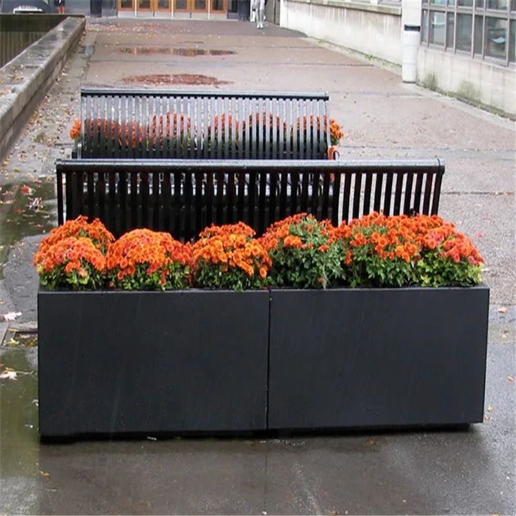 Уличный металлический большой цветочный горшок для сада