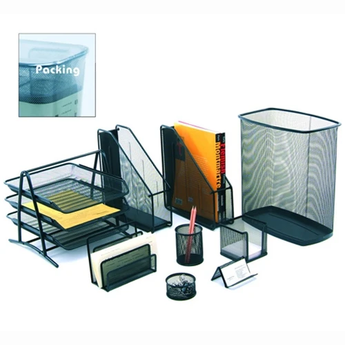 wire mesh drawer desk organizer Multi function and multi grid pen holder