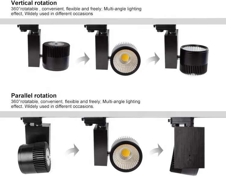 Lite CRI>90 90lm/W COB 30W 35W Commercial Led Track Light