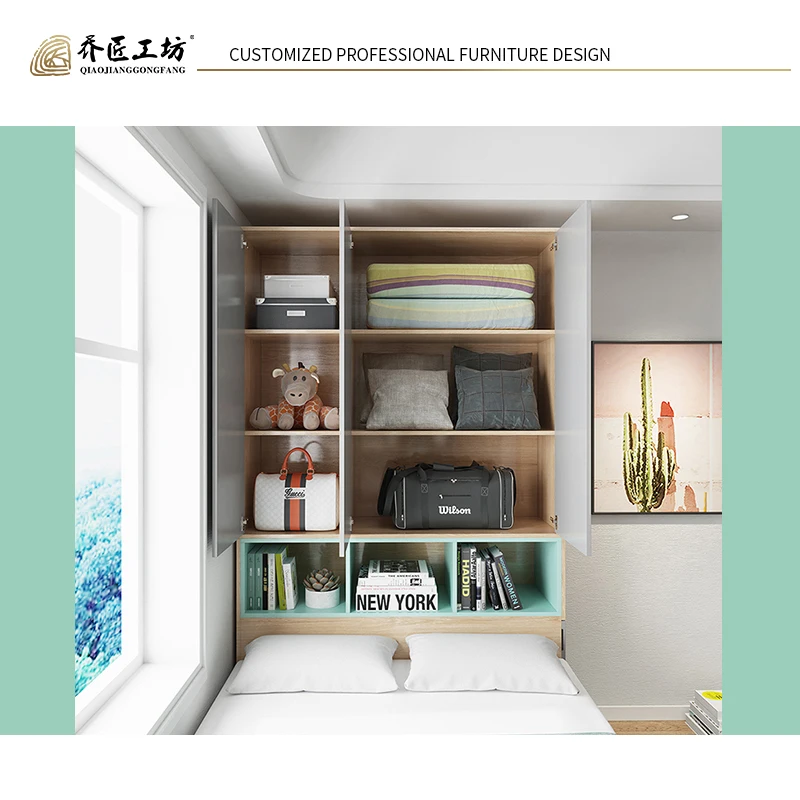 
Simple Modern Appearance Customized Board type bed Wardrobe Bed with drawers 