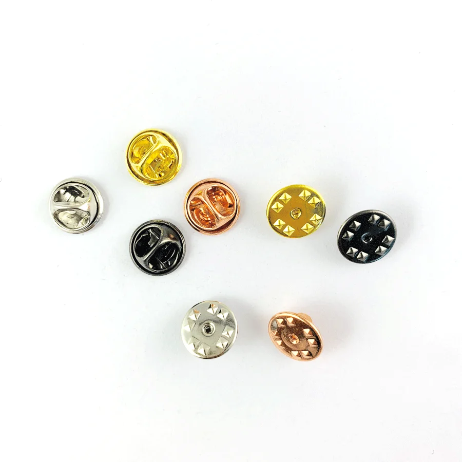 Chinese supplier spot brass badge lapel pin butterfly clutch Butterfly buckle