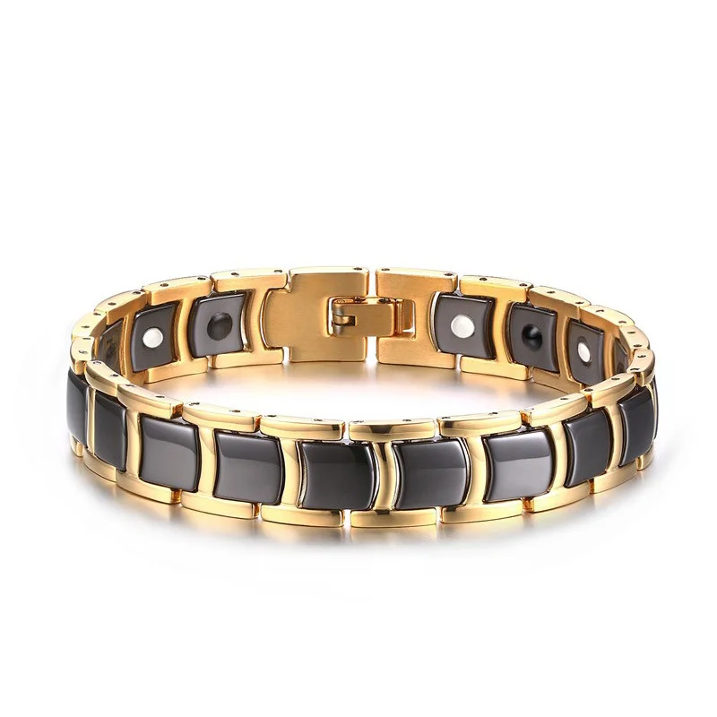 High quality stainless steel ceramic tungsten ionic magnetic bracelet