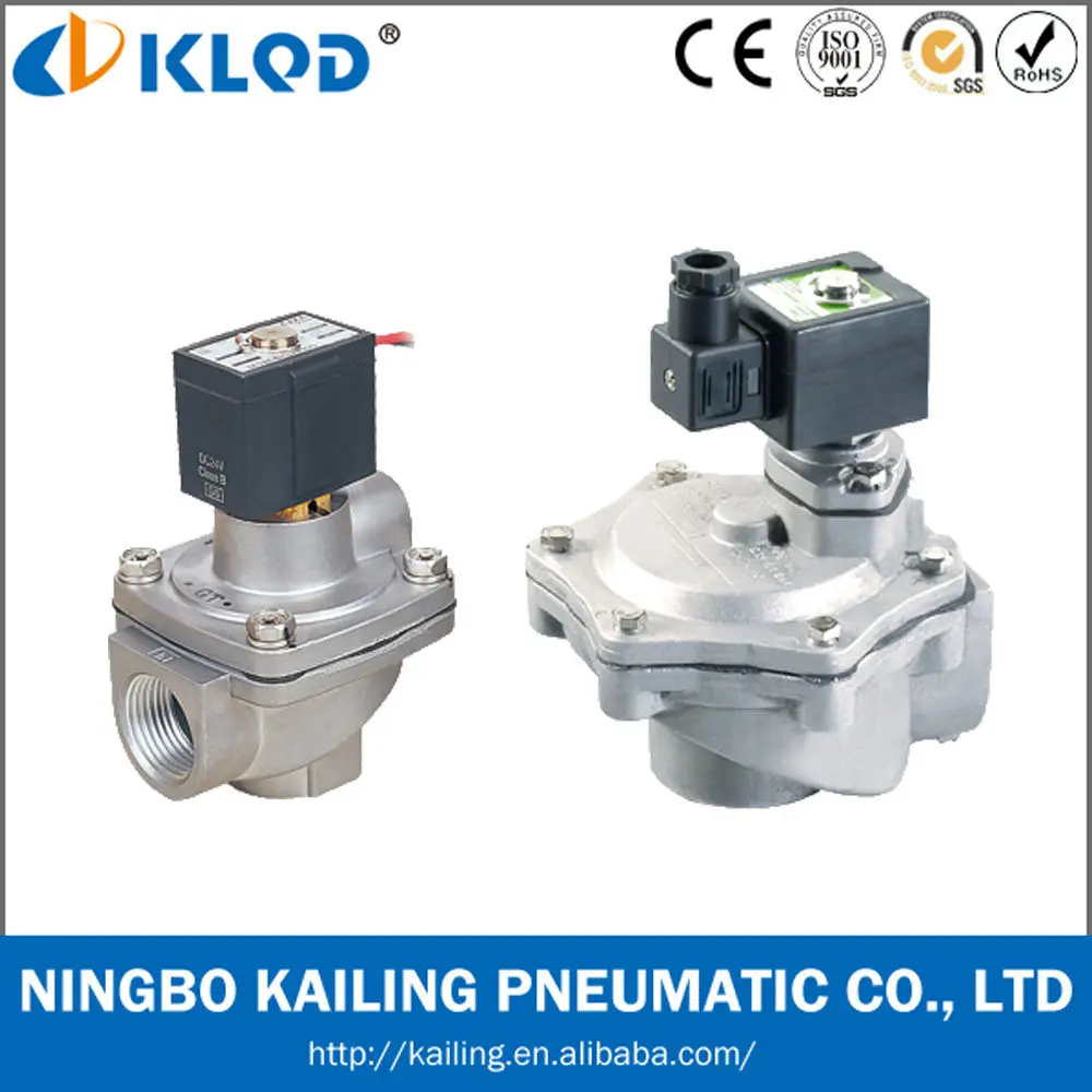 KLQD brand 2/2 way solenoid control alloy material Dust Collector Solenoid Pulse Valve