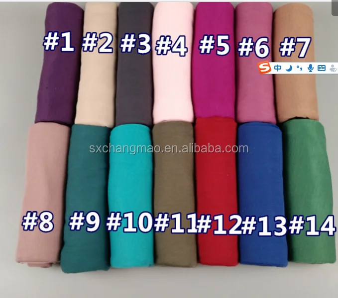 various color cotton jersey hijab scarf women