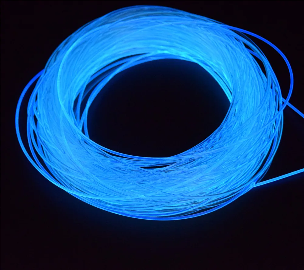 6mm Diameter Plastic Solid Side Glow Fiber Optic Light For Swimming Pool, Floor, Cinema Decoration