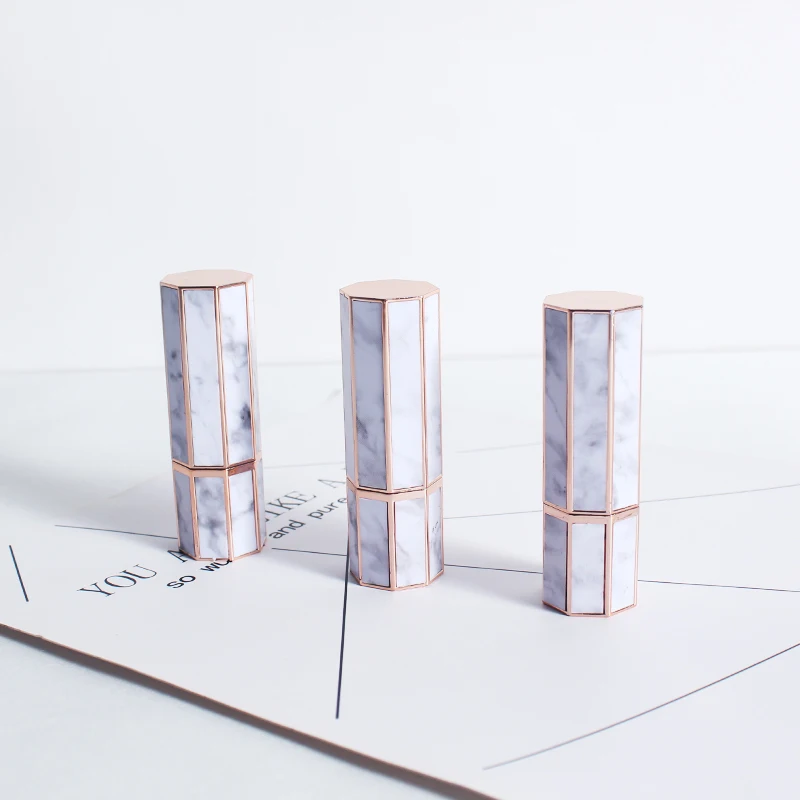 octagonal marble lipstick tube wholesale lip balm tube A free sample