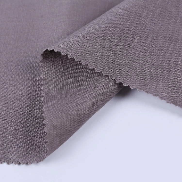 
Best quality wholesale woven pure 100% washed linen fabric french pants fabric 