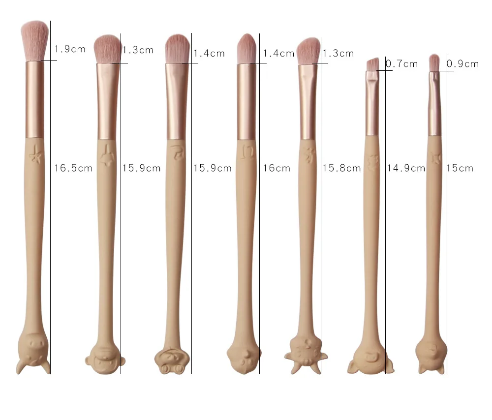 Pink 12pcs Zodiac Pattern Unique Design Microcrystalline Bristles Makeup Brush