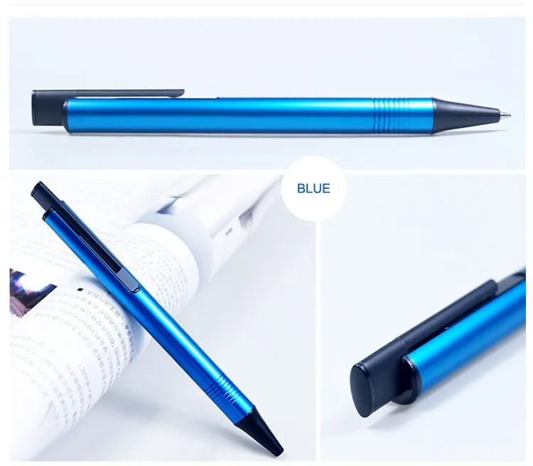 Wholesale 1.0mm Writing Click Ball Refill Ink Ballpoint Pens With Engraved Logo