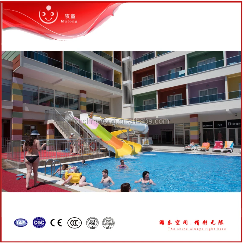 Aqua Park Equipment fiberglass Open Spiral Water Slides