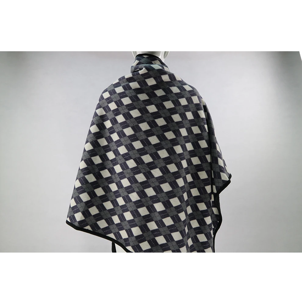 Luxury plaid printed manta wool blanket