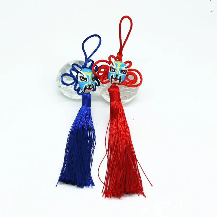 Fashion Wholesale Colorful Polyester Chinese Festive Vertical Tassel Knot Waist Decoration Living Room Bonsai for Four Seasons