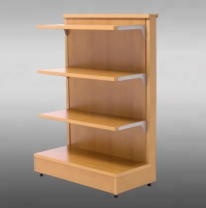 Elegant Design Boutique Shop Display Wooden Gondola Shelving