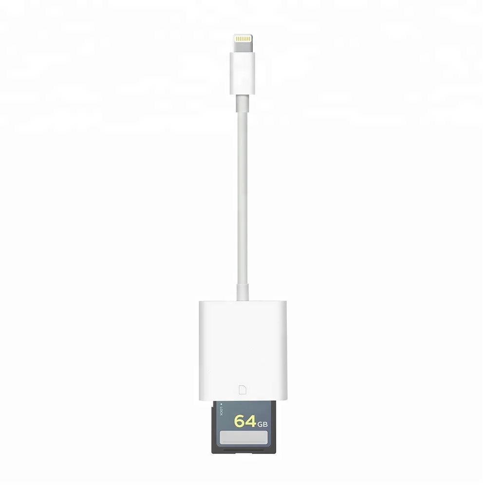 
2 in 1 OTG 8pin to SD TF Memory Card Reader for iPhone iPad Card Reader Adapter 