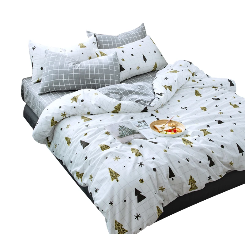 Percale 100% cotton printed bed linen for king size comforter bedding sets