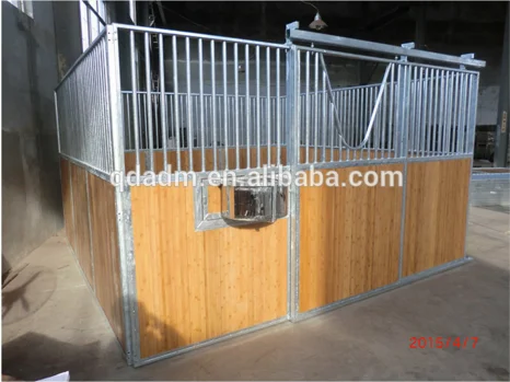 European Luxury High Quality Internal Bamboo Horse Stall With Rolling Feeder Stable Board