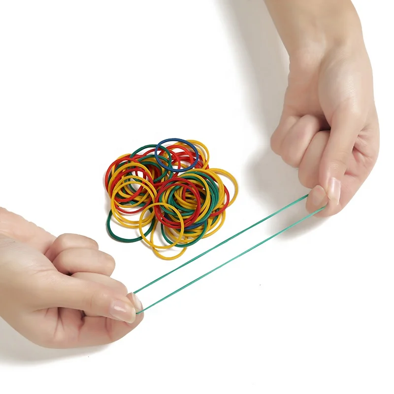 Высококачественная прочная разноцветная эластичная резиновая лента для денег и любых целей, цветные мини-резинки