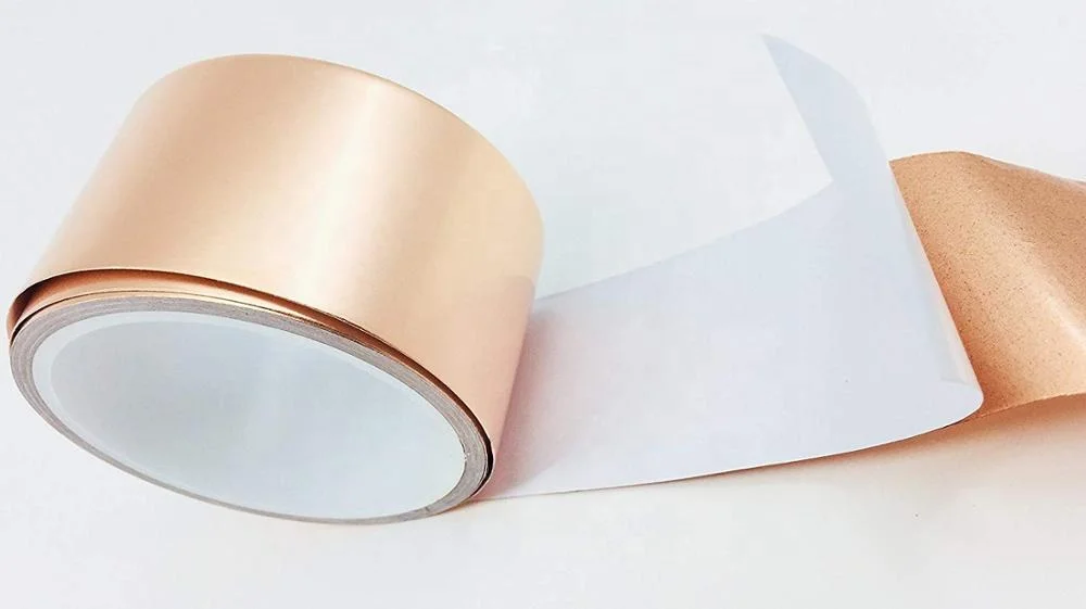 Multi size copper foil tape for EMI RFI Magnetic shielding on guitars conductive adhesive rose gold tape