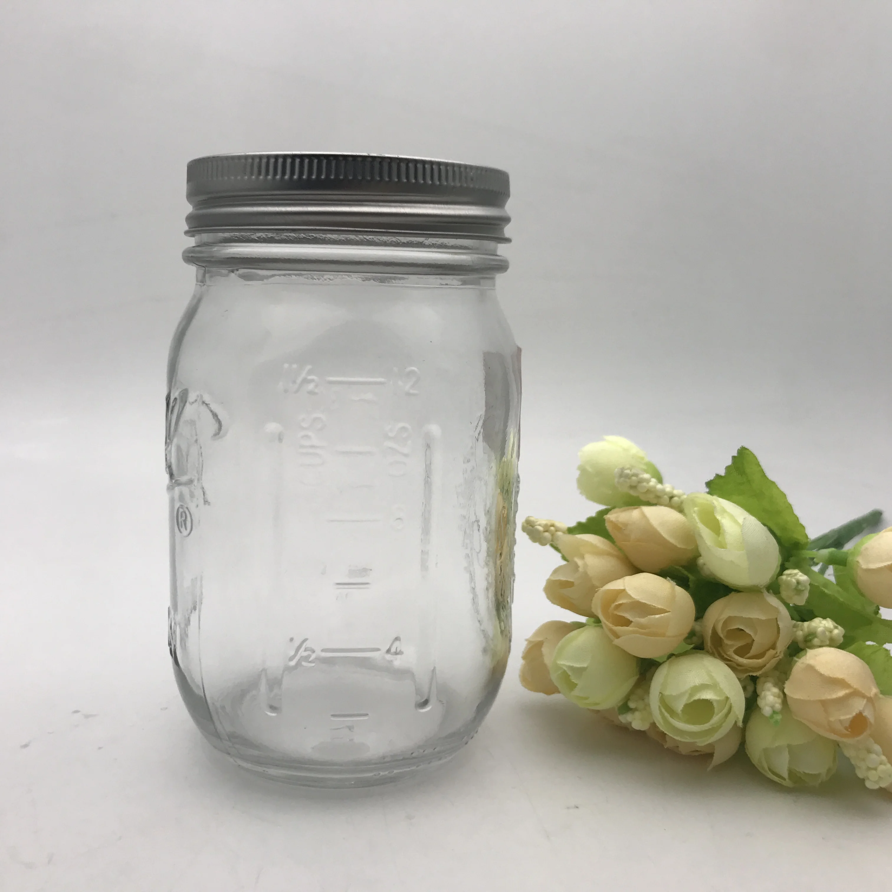 
16 oz airtight glass jars mason glass jar 