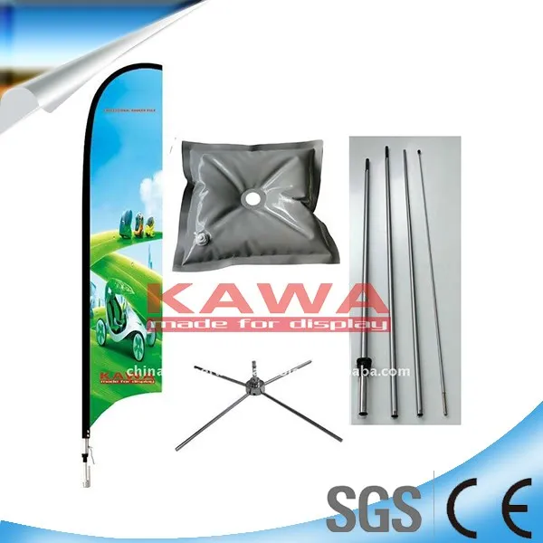 Weihai Kawadisplay banners and flags with ground spike for advertising