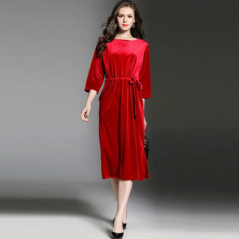 winter shimmer frock design fabric red velvet evening dress