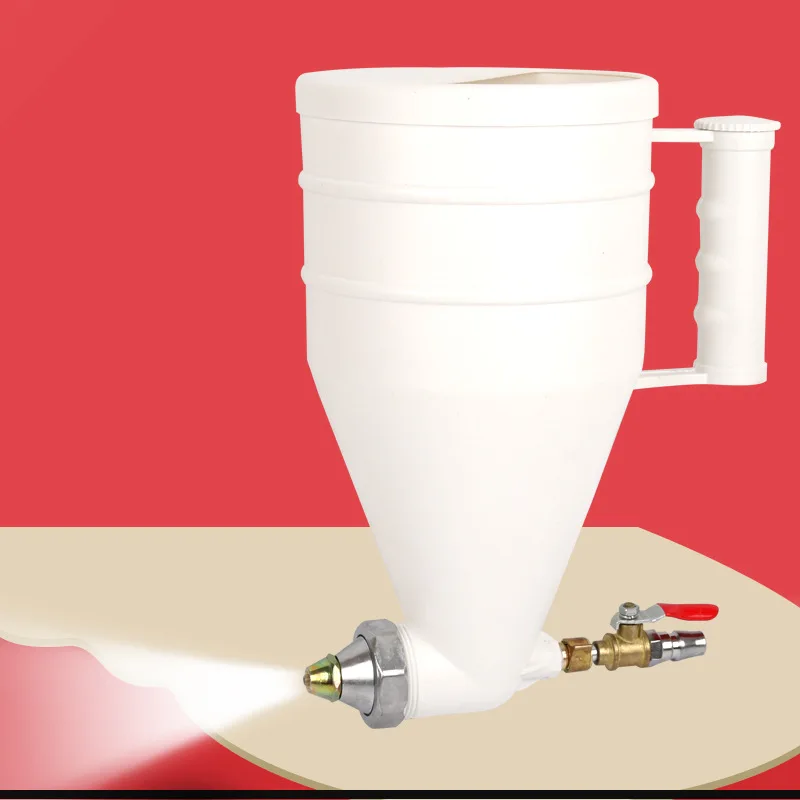 Wholesale Plastic Adjustable Air Texture Hopper Spray Gun Pneumatic Mortar Spray Powder Coating Equipment  Wall Paint Spray Gun