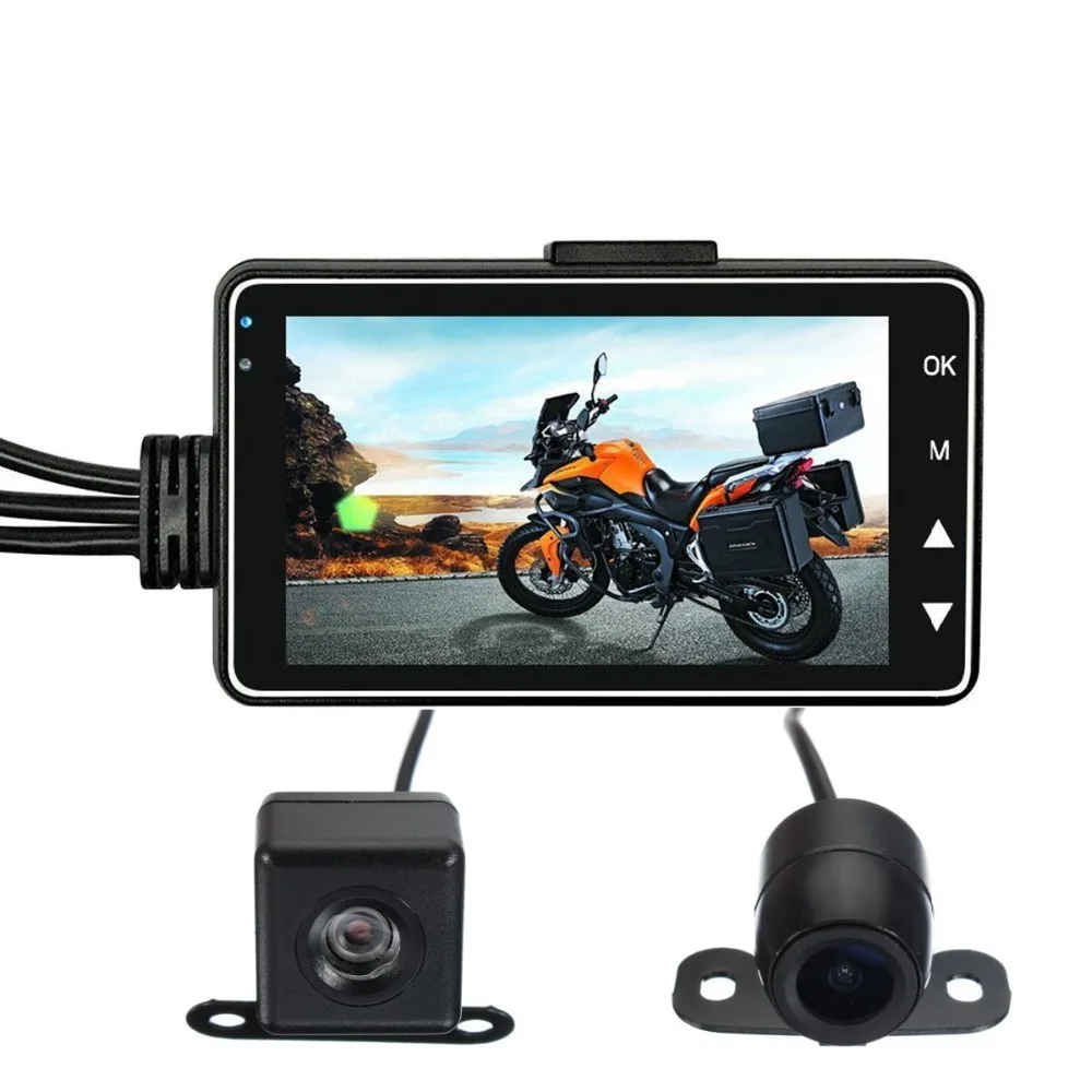 Dual Camera Motorcycle Video Recorder Tachograph Car DVR Durable Driving Recorder Night Vision Dash Cam Motor Recorders