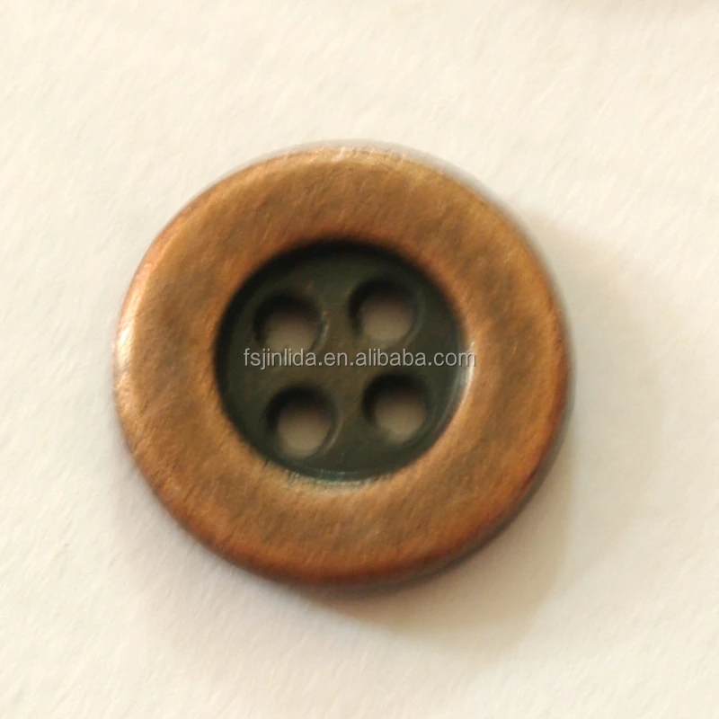 new style 15mm 4 holes metal sew button for custom shirt button