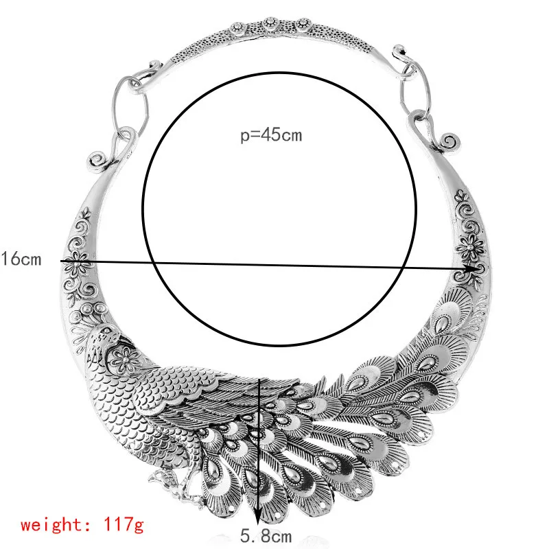 2018 Wholesale Exaggerate Dazzle colourful overdone peafowl and double dragon play ball shape Pendant Costume necklace