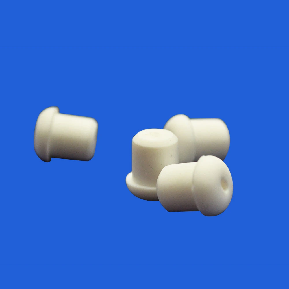 Custom molded silicone rubber grommet stopper with hole
