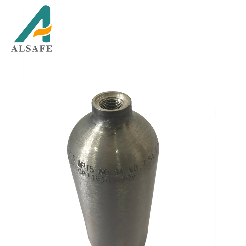 High pressure aluminum small industry o2  gas cylinder