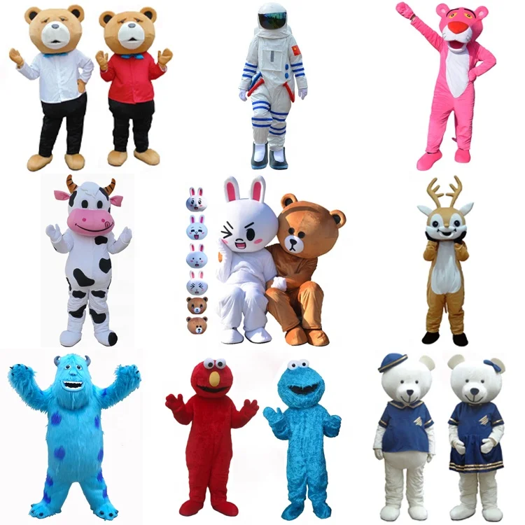 
Adult plush hot sale mascot costume in stock 