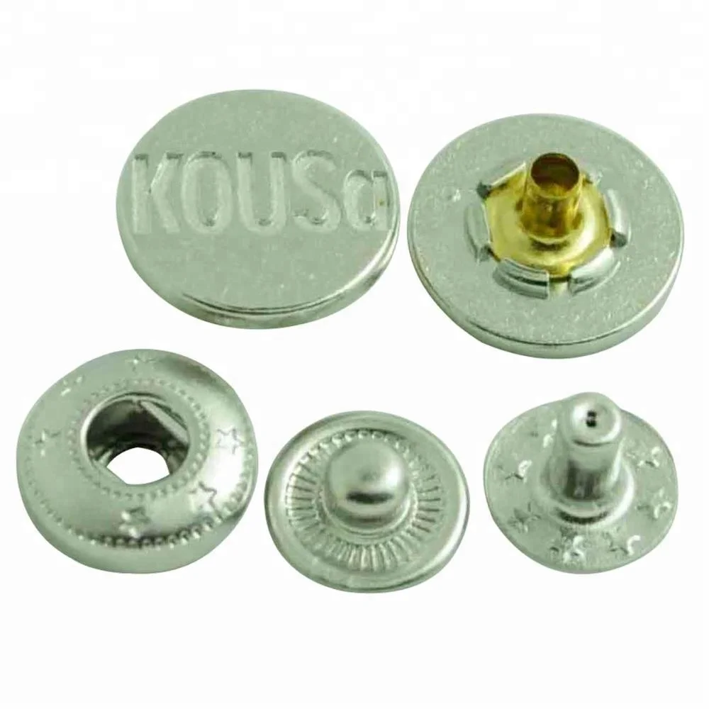 
alloy black rubber cap spring snap button 