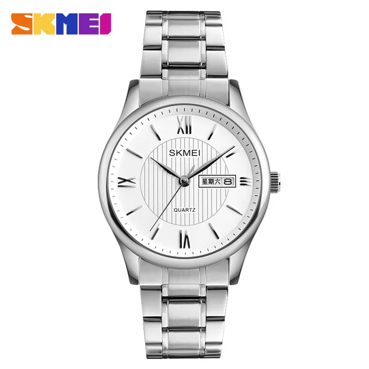 SKMEI 1261 life fitness quartz women men watch battery stainless steel china alibaba