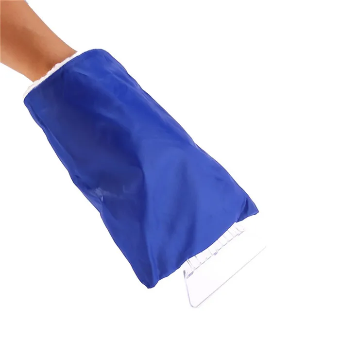 Fast Delivery Auto Window Ice Scraper Glove Waterproof Snow Scraper Mitt