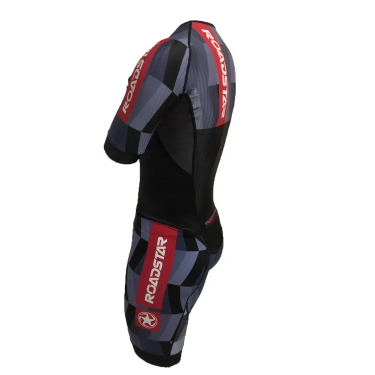 new design custom design speed skating suit OEM service short sleeve quick dry new design inline speed skating racing