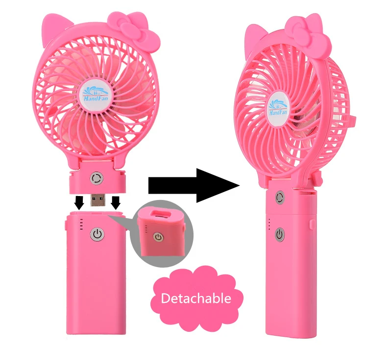 Multifunctional Products Hello Kitty Flexible Clip Fan Mini Electric USB Portable Fan