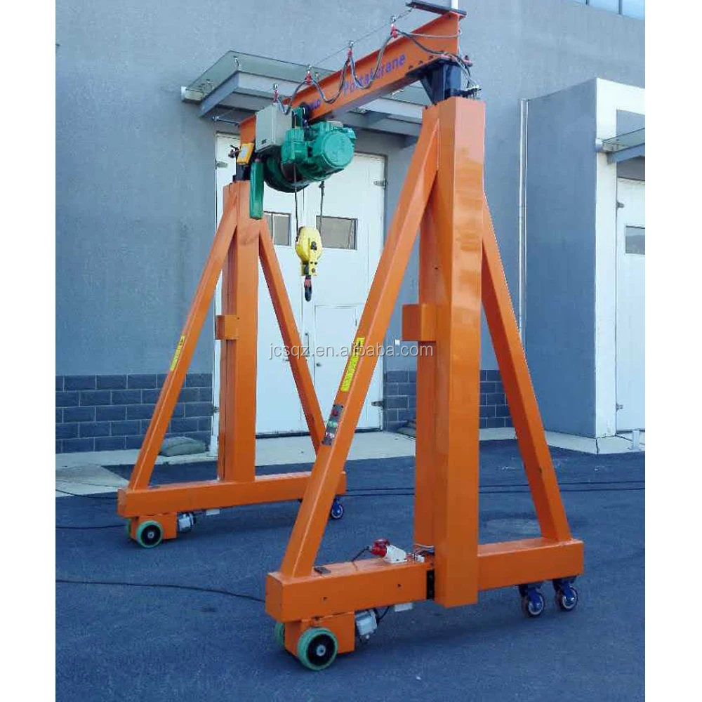 used single girder outdoor rubber tyre 1ton 3ton 5ton 10 ton mobile gantry crane